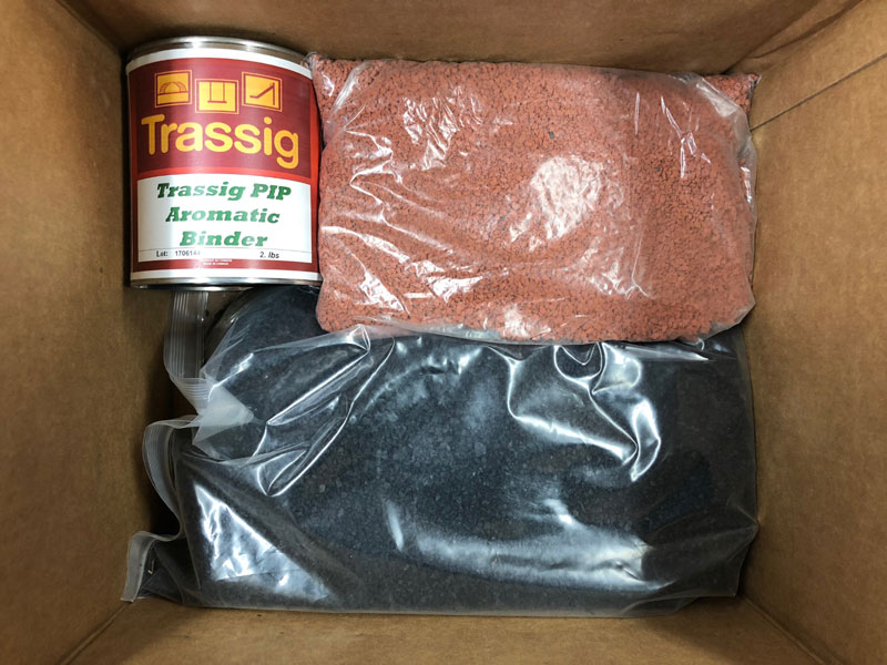 Terracotta and Black Poured in Place Rubber Repair Patch Kit