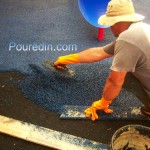 troweling poured in place rubber