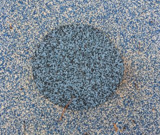 Use DIY playground surface repair to create interesting designs.