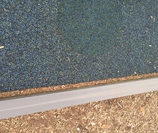 Poured in edges shrink, fix this with our poured rubber repair kits.