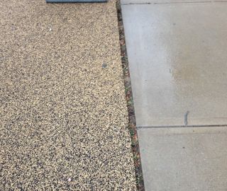 EPDM surfacing can shrink over time, poured rubber repair kits can be used to fill the gaps.