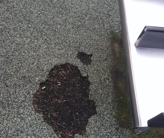 Damage to poured in under slide due to high traffic can be fixed with our rubber surface repair kits.
