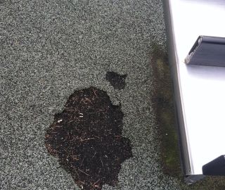 Damage to poured in under slide due to high traffic can be fixed with our rubber surface repair kits.