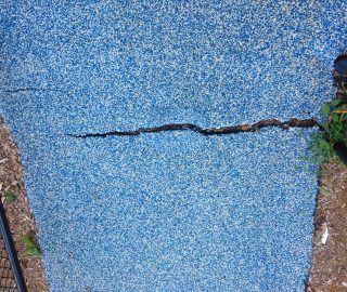 Playground surface crack repair with EPDM repair kit.
