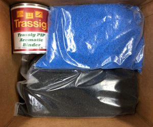 Blue and Black EPDM Poured in Place Rubber Repair Patch Kit for Commercial Playground Wear Layer Surfacing Damage
