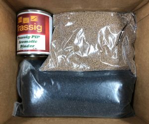 Brown and Black EPDM Poured in Place Rubber Repair Patch Kit for Commercial Playground Wear Layer Surfacing Damage