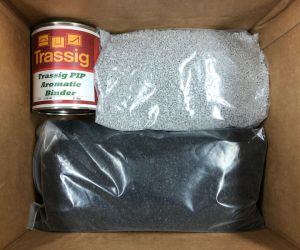 Gray and Black patch kit - $120 Gray and Black EPDM Poured in Place Rubber Repair Patch Kit for Commercial Playground Wear Layer Surfacing Damage