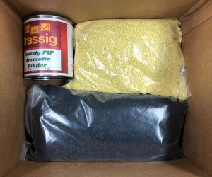 Yellow and Black EPDM Poured in Place Rubber Repair Patch Kit for Commercial Playground Wear Layer Surfacing Damage