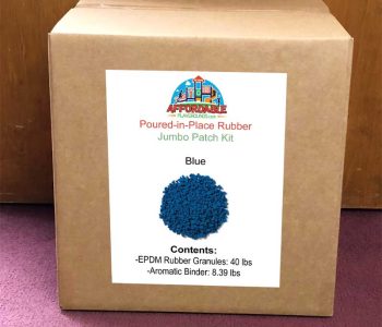 Rubber repair for commercial playground surfaces