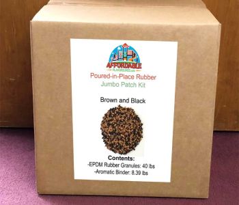 Brown and Black jumbo patch kit - $390 Playground surface repair - brown and black EPDM rubber granules for commercial fixes