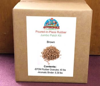 Brown jumbo patch kit - $420 Repair your playground's surface with a jumbo EPDM patch kit