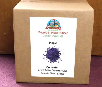 Fix your poured in place playground surface with our EPDM rubber repair patch kit