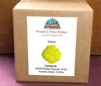 Yellow jumbo patch kit - $420 EPDM rubber granules for repairing your playground's surface